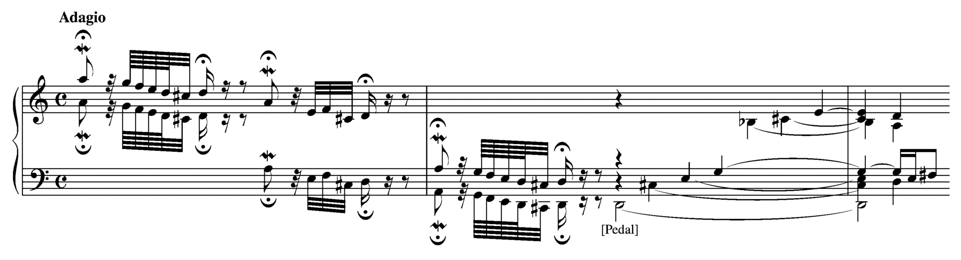 Opninga på J.S. Bachs Toccata og fuge i D-moll, BWV 565.